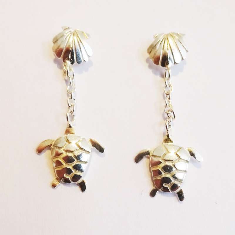 Turtle Drop Earrings
